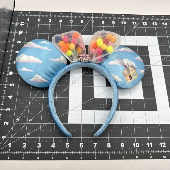 Disney Parks Pixar Movie UP Grape Soda Cap Balloons Minnie Mickey Ears Headband - Picture 5 of 5